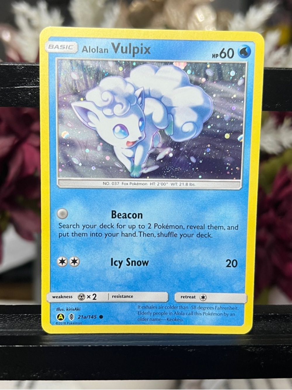 Alolan Vulpix TCG Pokemon Card - 21a/145 Cosmos Holo